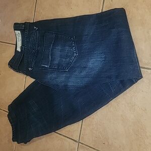 Mens Jimmy Taverniti semi distressed dark blue jeans